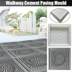 Retro Garden Petal Cement Mold DIY Walkway Stepping Stones Cement Paving Moulds - Picture 1 of 7