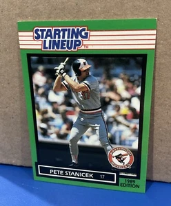 PETE STANICEK 1989 KENNER STARTING LINEUP CARD - BALTIMORE ORIOLES - Picture 1 of 2
