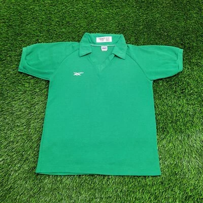 Camisa de Colección Años 90 ASICS Cuello Pequeña 18x23 Hecha en EE. UU. Raglán Recortada Estilo Años 70 Foto 1 de 4