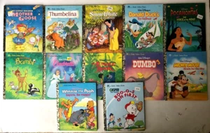 Walt Disney "A Little Golden Book" LOT OF 12 near mint never read 1984-1995 - Picture 1 of 8