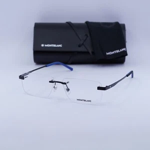 Montblanc MB0105O 001 Black 57mm Eyeglasses New Authentic - Picture 1 of 7