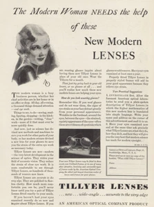 Tillyer Objektive von 1929: Neue moderne Objektive Vintage Druckanzeige - Bild 1 von 1