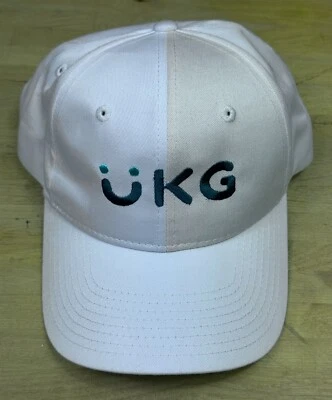 UKG Technology Company Employee Uniform White Adjustable Baseball Cap Hat - Image 1 of 4