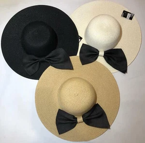 Big Bow Beach Church Packable Fancy Cloche Straw Floppy SPF50 Sombrero de sol para mujeres - Imagen 1 de 24