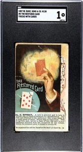 1887 W. Duke Honest Long Cut N138 Tricks With Cards (SGC 1 PR) The Restored Card - Bild 1 von 2