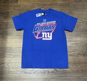 Majestic New York Giants 2018 Schedule T Shirt Mens Medium Blue Cotton NEW - Picture 1 of 5
