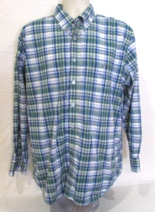 Southern Point Co. Large Blue Green & White Plaid Button Up Shirt - Picture 1 of 7
