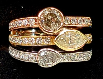 2.90 tcw Diamond 14k Gold Band Ring- Diamond Band   Estate 12grams - Image 1 of 4
