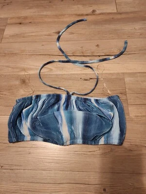 Top de bikini azul para mujer talla pequeña Foto 1 de 4