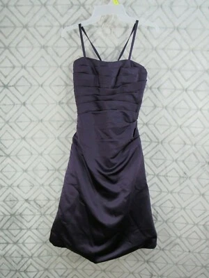 Vestido formal Da Vinci tamanho 8 roxo alças removíveis zíper busto reúne forrado - Imagem 1 de 3