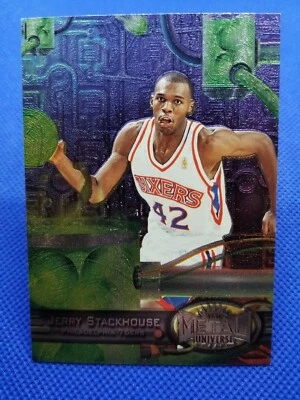 1997 Metal Universe JERRY STACKHOUSE Basketball card #95 PHILADELPHIA 76ers UNC - Image 1 of 2