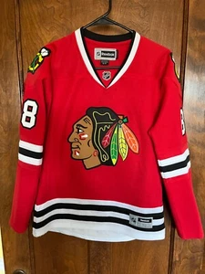 Jersey Chicago Blackhawks #88 Rosso Kane Donna Small Reebok Ricamata - Foto 1 di 11