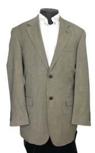 Abrigo deportivo Nautica para hombre 44L beige diente de sabueso lana blazer traje chaqueta 2 botones - Imagen 1 de 9