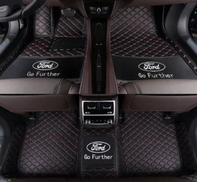For Ford F-150 Floor Mats Auto Liners Leather Anti Slip Full Set Waterproof Auto Foto 1 de 4