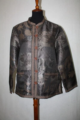 Chaqueta tapiz Tudor Court by Haband de colección para mujer talla L marrón oscuro retazos Foto 1 de 4