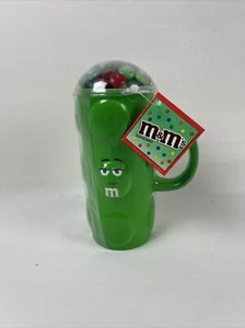 Green M&M Tall Coffee Cappuccino Cup Mug with candy *NEW* - Picture 1 of 3
