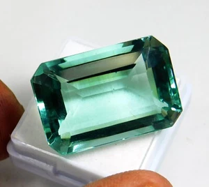 45,20 ct natürlicher Santa Maria blauer Aquamarin Smaragdschliff Edelstein zertifiziert - Bild 1 von 5