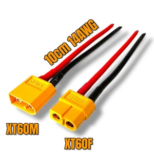 3x Paar 6 Stück XT60 Male Female Stecker Buchse inkl. 10cm 14AWG Kabel Lipo Akku - Bild 1 von 16
