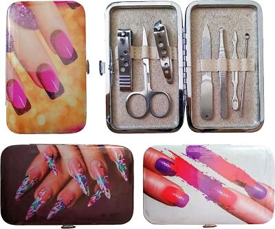 MANIKÜRE SET 7tlg Etui Maniküreset Nagelset Nagelknipser Schere Pediküre 3Var 64 - Bild 1 von 3