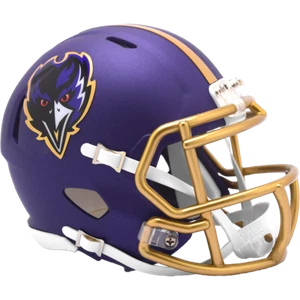 Mini casco de fútbol americano Baltimore Ravens NFL Riddell VELOCIDAD - Imagen 1 de 1