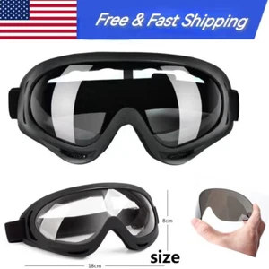 Motorcycle Goggles For Over Glasses Anti-Fog Shatterproof Clear Lenses UV400 l - Foto 1 di 2