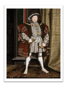 Retrato de Enrique VIII TUTORES por Hans Holbein 1543 PINTURA DE COLECCIÓN 17 x 22" Estampado - Imagen 1 de 3
