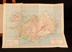 1936 Iceland A Handbook Edited by Thorsteinn Thorsteinsson Illustrated Folding M - Imagen 1 de 9
