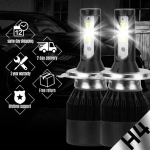 CSP H4 9003 LED Headlight Bulb Conversion Kit High Low Beam 6000K 255000LM HID - Picture 1 of 12