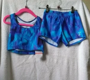 BNWT Girls Crop Top and Shorts Set size 30 by Zeds Leotards - Picture 1 of 4