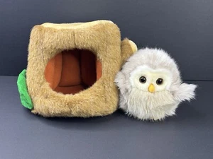 Alfa’s Fuzzy Town Plush Tree Stump Horned Owl Baby Nature Collection - Picture 1 of 14