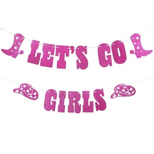 Western Cowgirl Party DecorationLets Go Girls Bachelorette Decorations Glitte... - Picture 1 of 7