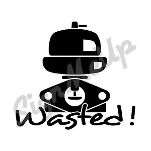 Wasted! Turbo 7" Decal Sticker For Car Import Racing Blow Off Valve Waste Gate - Picture 1 of 23