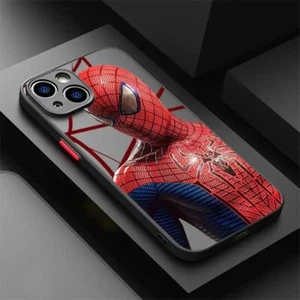 Funda Mini Teléfono iPhone 16 15 14 13 12 Plus Pro ProMax Spiderman Arte Realista - Imagen 1 de 15