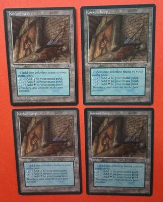 Magic the Gathering MTG HOMELANDS  KOSKUN KEEP  X 4  LP/EX U 1995! - Image 1 of 2