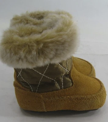 37842 TIMBERLAND  TAN  SATIN / SUEDE   TODDLER  BOOTS size 0 C - Image 1 of 4