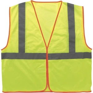 Forester Men's Class 2 High Visibility Economy Safety Vest, Lime, 2X/3X, Model# - Picture 1 of 2
