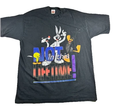 Vintage Not In This Lifetime!  1997 Looney Tunes 2XL Oversized Shirt VTG 90s Y2K - Image 1 of 4