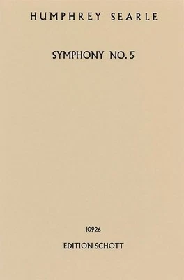 Symphony No. 5 op. 43 Humphrey Searle Studyscore Orchestra Schott Music London - Image 1 of 4