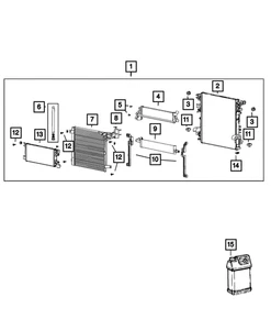 Genuine Mopar Battery Coolant Cooler 68314788AB - Picture 1 of 3