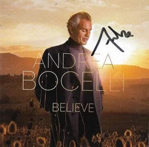 Believe* di Andrea Bocelli (CD, 2020, Decca) Autografo originale - Foto 1 di 4