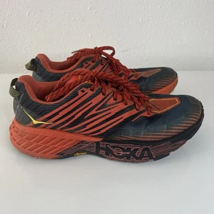 Hoka One One Mens Speedgoat 4 1106525 FPBL Orange Running Shoes Sneakers Size 9 - Picture 1 of 11