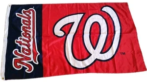 Washington Nationals MLB Baseball ~ Large 3'x5' Flag Nats Logo -Red White & Blue - Picture 1 of 2