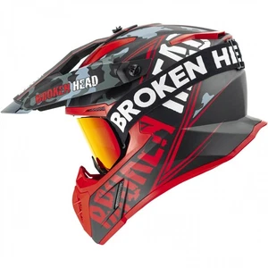 Broken Head Crosshelm Squadron V3 Rojo + MX-Brille Struggler Rojo - Imagen 1 de 17