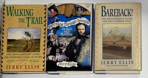 3 Hardcover Bücher Jerry Ellis Walking the Trail Marching Georgia & Bareback - Bild 1 von 10