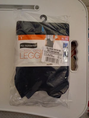 Leggings No Nonsense Clásicos Indigo Denim Estilo NL2045 Denim Oscuro Talla XL 3 Pares Foto 1 de 4