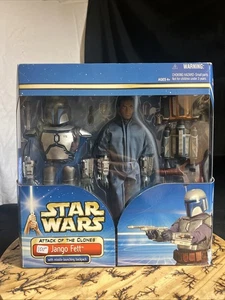 Figura de acción Star Wars: Attack of the Clones Jango Fett Deluxe 12 pulgadas nueva en caja - Imagen 1 de 8