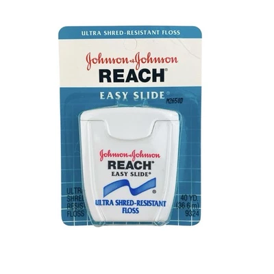 Vintage Johnson & Johnson Reach Floss Easy Slide No Shred 40 yds 1997 Sealed - Image 1 of 4