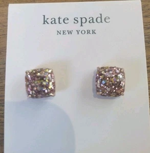 Kate Spade Rose Gold Glitter MINI SMALL SQUARE Stud Earrings WBR00227 $32 - Picture 1 of 5
