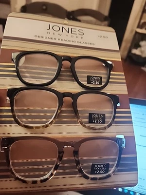 Jones New York Paquete de 3 Gafas de Lectura de Diseñador TORTUGA OMBRE LECTORES NUEVO Foto 1 de 4