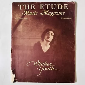 Vintage The Etude Music Magazine Sept 1936 Carl Maria von Weber - Bild 1 von 8